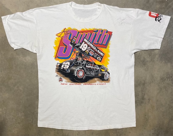 Vintage 1998 NIB Stevie Smith Sprint Car Tee - Sm… - image 1