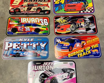 Various Deadstock Nascar License Plates (Plastic)