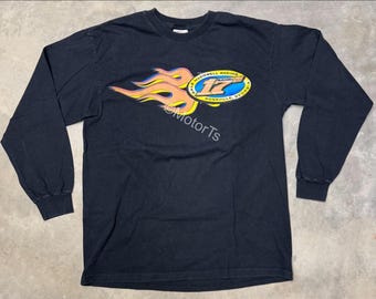 Vintage 90's Sinisalo Racing Motocross Overprinted Tshirt Medium