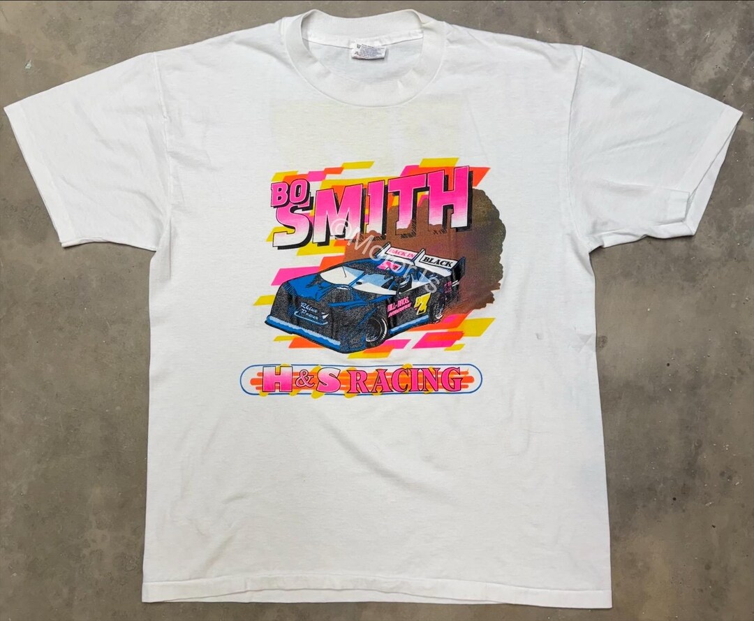 Rare! Vintage Bo Smith H&S Racing Dirt Late Model Tee - Large - Etsy