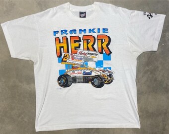 Vintage 1990s Frankie Herr Super Sportsman Sprint Car Tee - XL