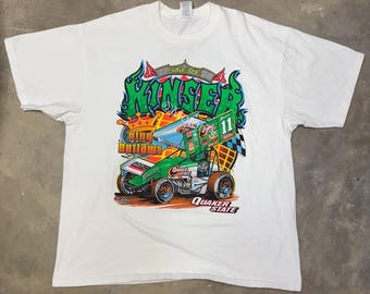 Vintage 2004 Steve Kinser “King of the Outlaws” Sprint Car Tee - XL