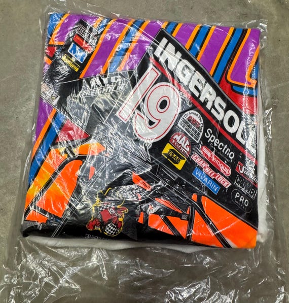 Vintage 1998 NIB Stevie Smith Sprint Car Tee - Sm… - image 5