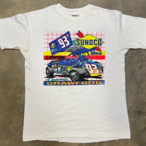 Vintage 1991 Donnie Crawford / Sunoco / Carbone Inc Sprint Car Tee - Large