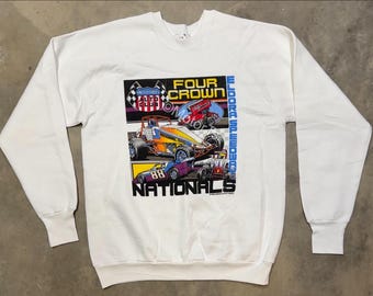 Sudadera vintage NOS de 1988, 8.º evento anual USAC 4 Crown Nationals - Talla L