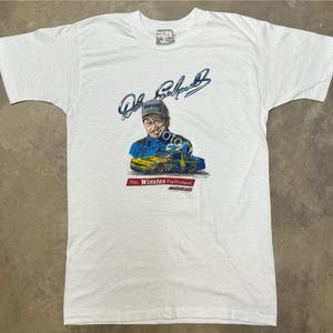Raro! Vintage 1986 Dale Earnhardt Winston Cup Champion NASCAR Tee - Pequeno
