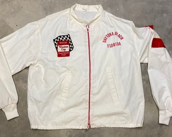 Vintage 1980’s Winston Cup / Daytona Beach Florida NASCAR Patch Jacket - XL