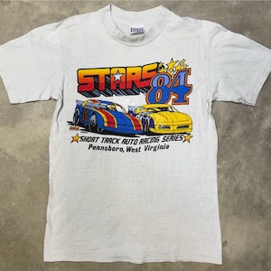 Rare! Vintage 1984 STARS Tour Pennsboro Speedway Dirt Racing Event Tee - Medium