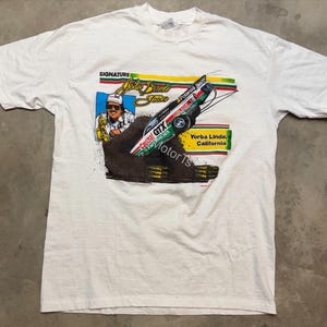 Rare! Vintage 1989 John Force NHRA Funny Car Tee - Large