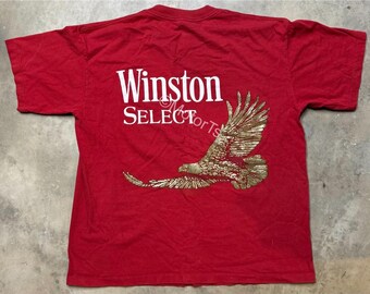 Vintage 90s Winston Select Red Pocket Short Sleeve Shirt 