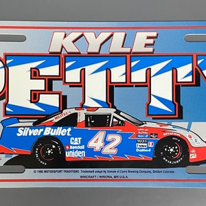 1995 NOS NASCAR #42 Kyle Petty Coors Light Silver Bullet Plastic License Plate