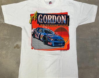 Rare! Vintage NIB 1991 Jeff Gordon Carolina Ford Dealers Nascar Busch Series Racing Tee - Medium