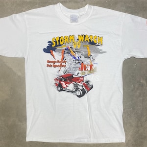 Vintage 1999 Brett “The Jet” Hearn “Storm Watch” Super Dirt Modified Tee - Large