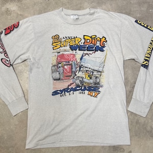 Vintage 1983 Syracuse Super Dirt Week Event Long Sleeve Tee - Medium