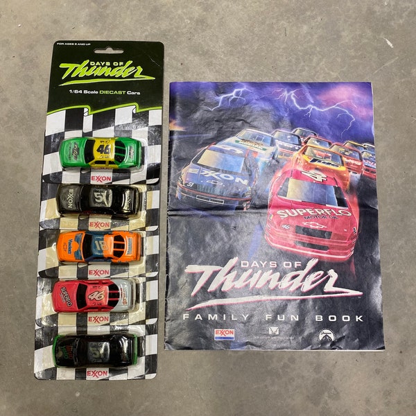 New Racing Champions Days of Thunder 1/64 Diecast Cars Set completo di 5 Exxon