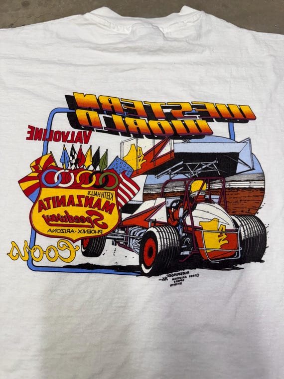 Vintage 1986 Keith Hall’s Manzanita Speedway Event Tee - XL View 4