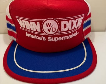 Vintage NOS 1980’s Winn Dixie Grocery Stores 3-Stripe Cap/Hat - SnapBack
