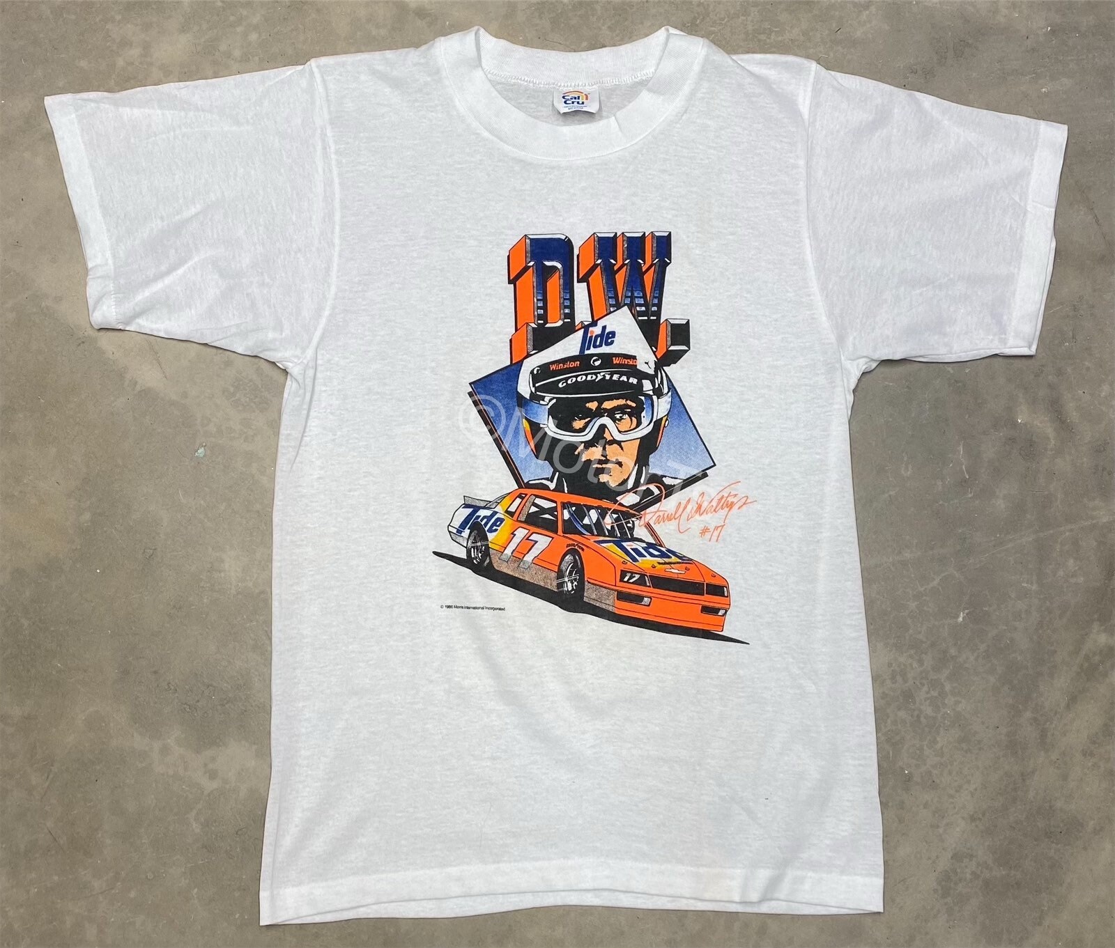 Vintage NOS 1987 Darrell Waltrip Nascar Winston Cup Tide Racing Tee - Small
