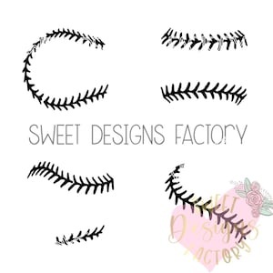 Baseball stitches cookie stencil AL018