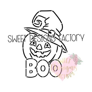 Halloween BOO PYO cookie stencil. Matching cookie cutter available HL024