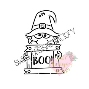 Halloween BOO frog PYO cookie stencil. Matching cookie cutter available HL032