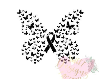 Breast cancer awareness butterfly cookie stencil PQ12