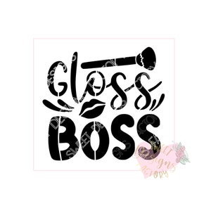 Beayty salon makeup cookie stencil gloss boss DN158
