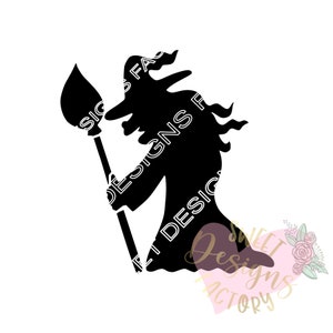 Halloween witch cookie stencil WA302