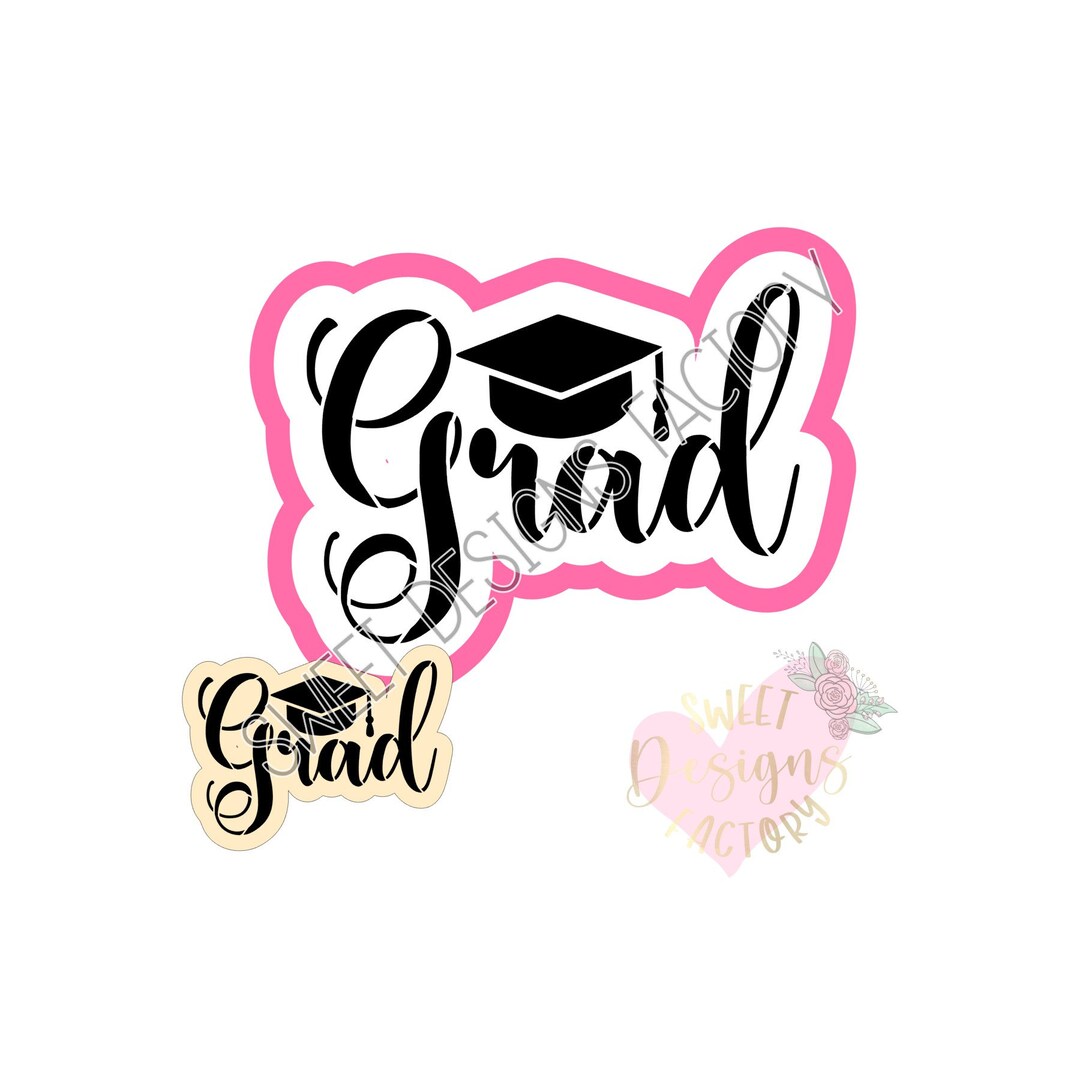 Graduation Cookie Cutter and Matching Cookie Stencil OR Stencil Alone ...