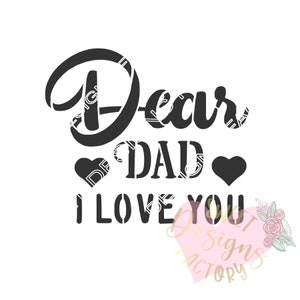 Father&#39;s day cookie stencil RB0027