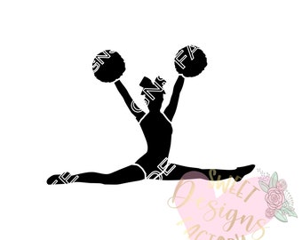 Cheerleader cookie stencil H425