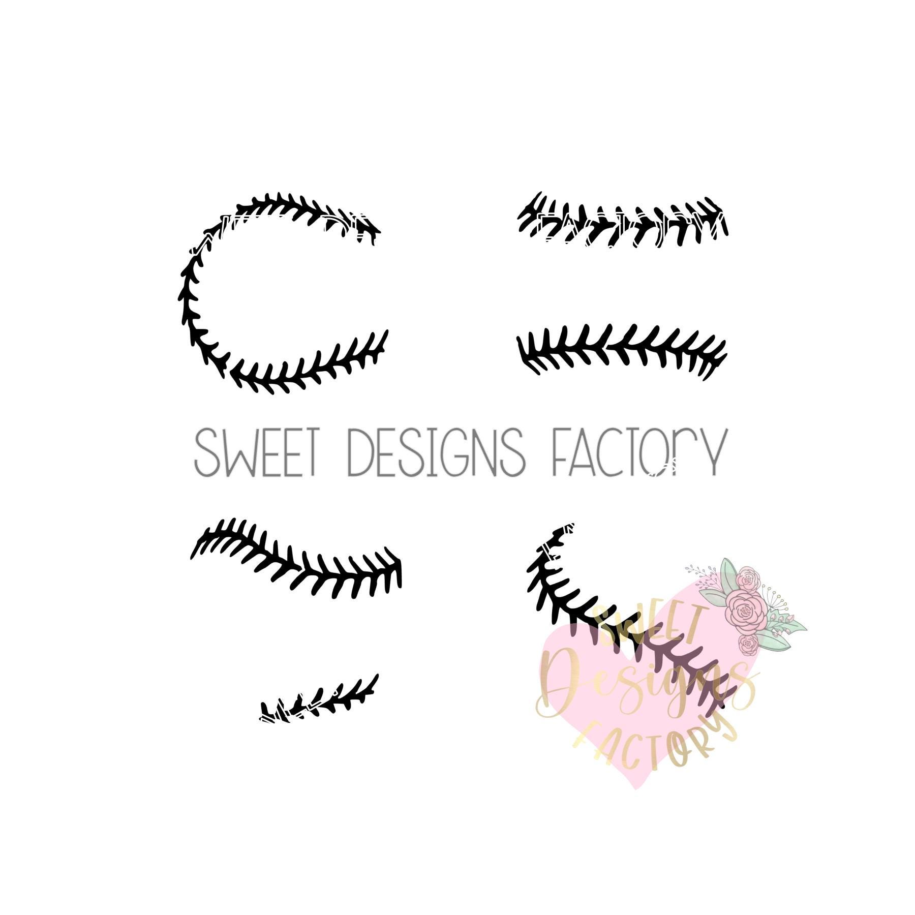 Baseball Stitches Cookie Stencil AL018 - Etsy