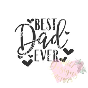 Father&#39;s day cookie stencil best dad ever MY0055
