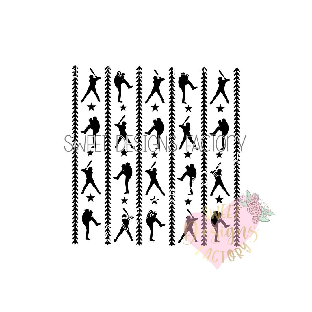 Baseball Pattern Background Cookie Stencil AL034 - Etsy
