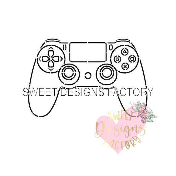 Video Game Controller Stencil