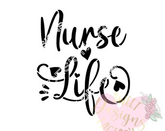 Nurse life cookie stencil JB526
