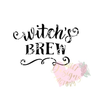 Halloween witch brew&#39;s cookie stencil WA432