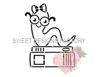School bookworm PYO cookie stencil Matching cookie cutter available ENB900762