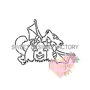 Halloween PYO cookie stencil Matching cookie cutter available H98