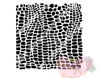 Dinosaur skin background pattern cookie stencil E82