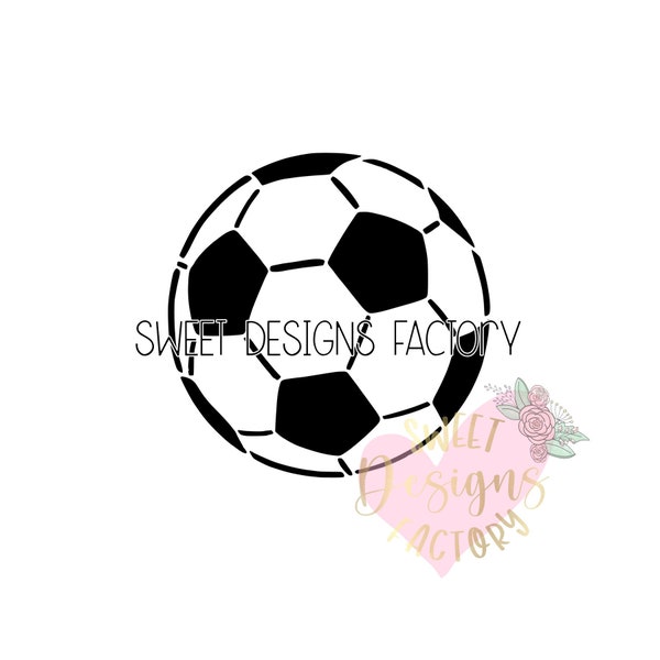 Soccer ball cookie stencil SC001
