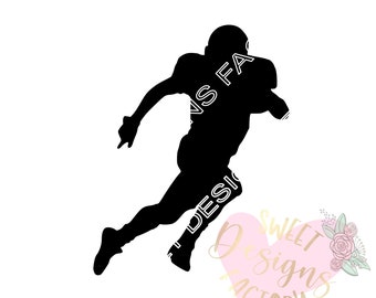 Football player silhouette cookie stencil JB456