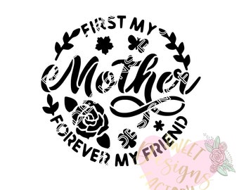 Mother's day cookie stencil first my mother PQ48