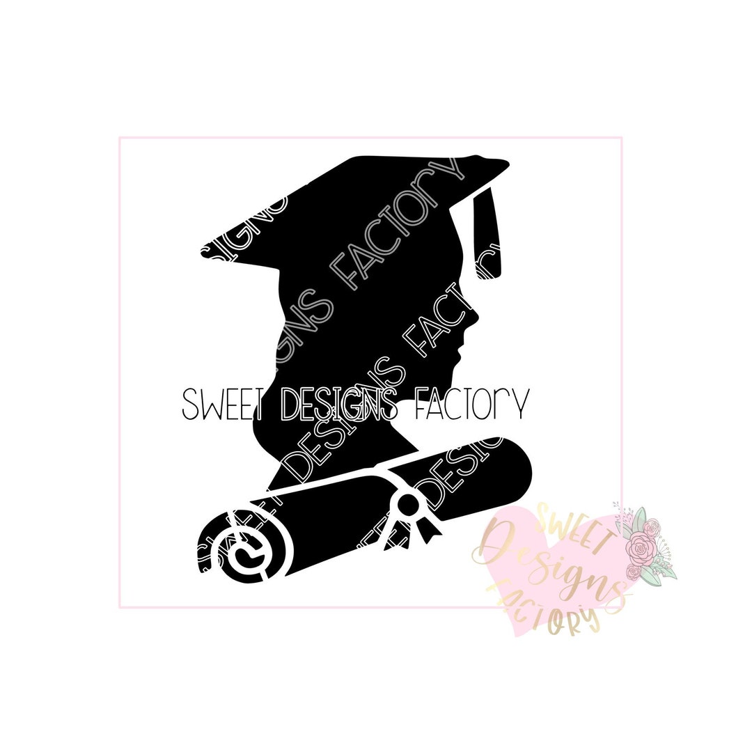 Graduation Cookie Stencil Graduate Girl DN185 Etsy