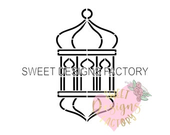 Ramadan lantern PYO cookie stencil. Matching cookie cutter available E287