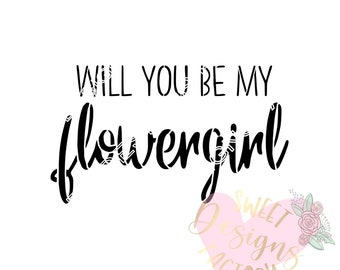 Wedding cookie stencil will you be my flowergirl JB109