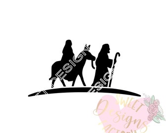 Christmas nativity cookie stencil H407