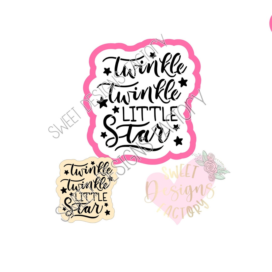 Baby Twinkle Little Star Cookie Cutter and Matching Cookie Stencil OR ...
