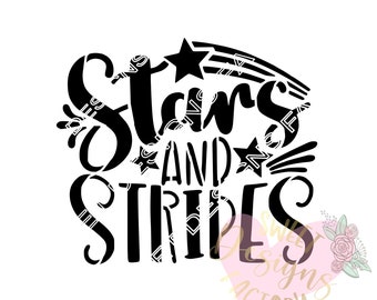 4th of July cookie stencil stars and stripes DG406