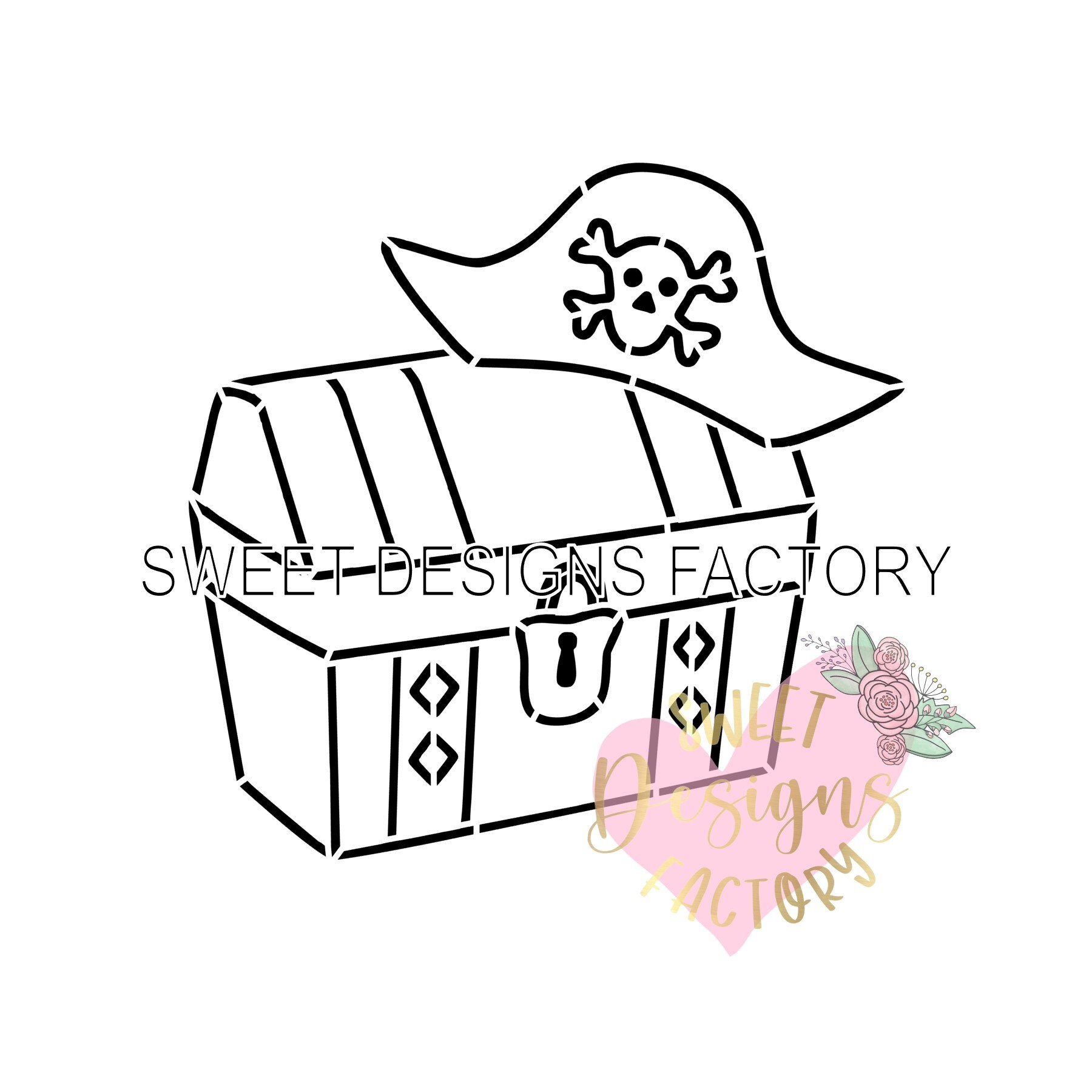 Pirate Treasure Chest PYO Cookie Cookie Cutter